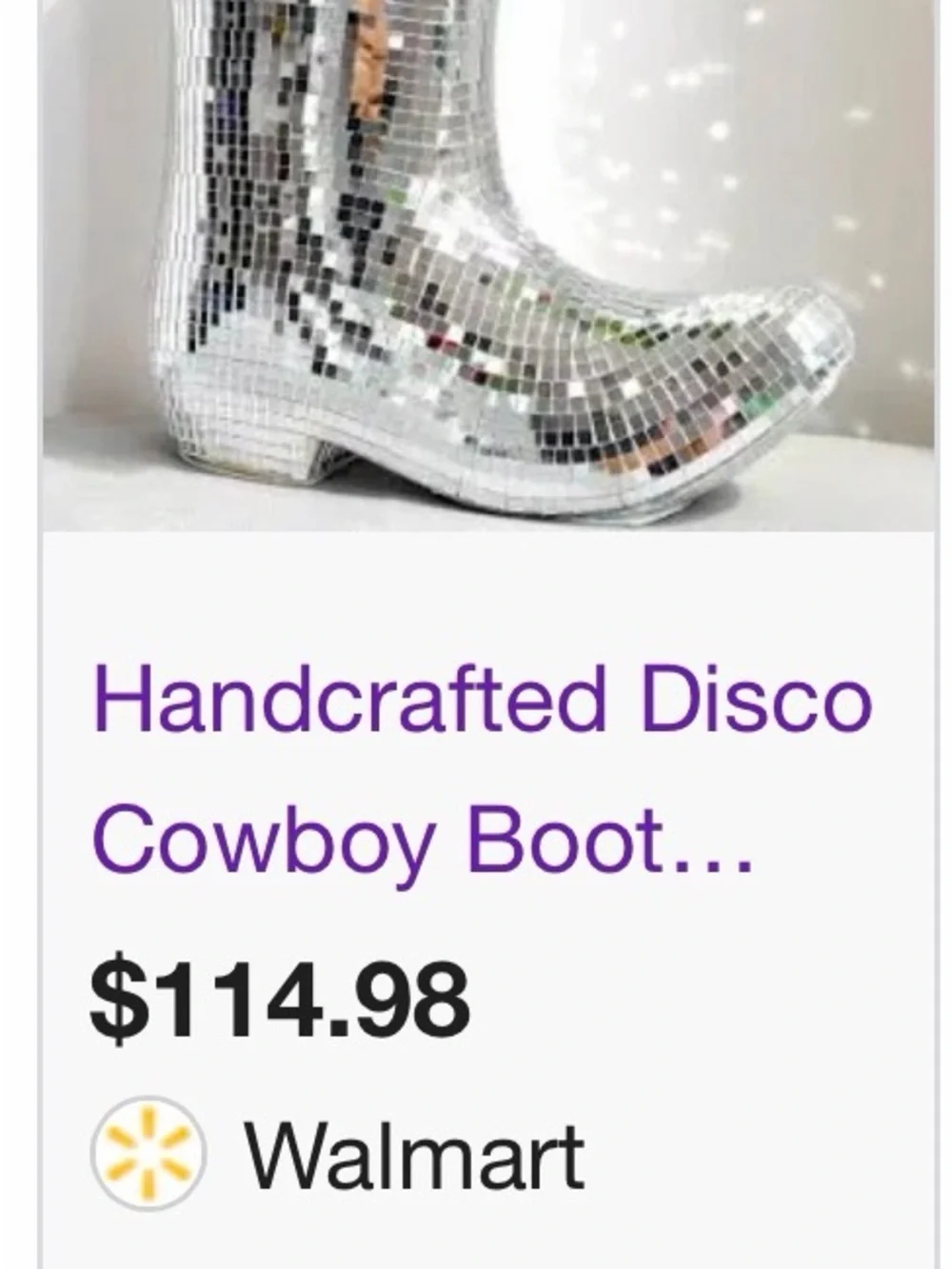 Mirrored Silver Mosaic Boot Vase - Decorative Party Planter